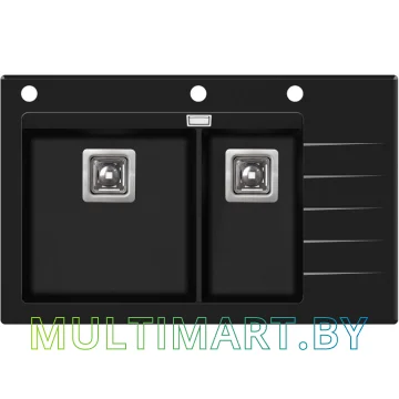 Кухонная мойка Aquasanita Delicia Plus GQD150 (black metallic 601 B)